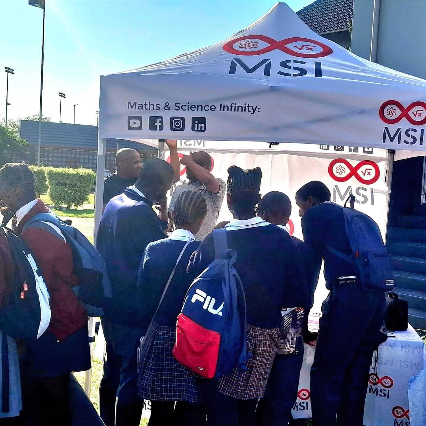 MSI outdoor signup booth